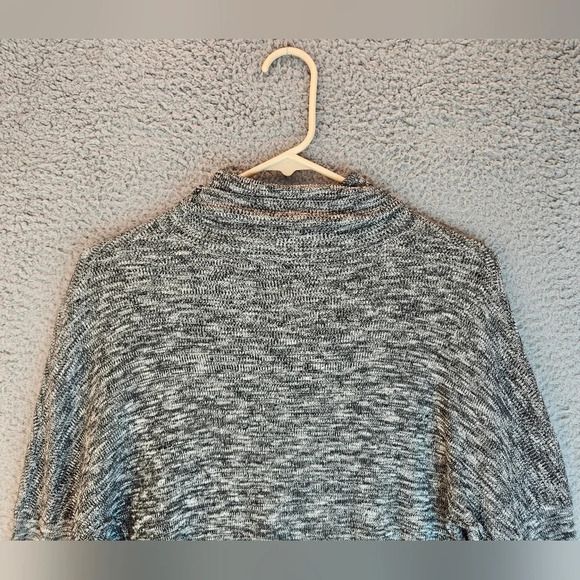 Moth Anthropologie Womens Black & Ivory Marbled Turtle Neck Sweater Sz S - Picture 11 of 16